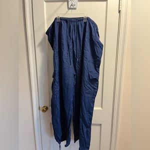 Blue parachute cargo pants